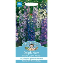 Mr. Fothergill's Delphinium Pacific Giants Mixed (Delphinium X Cultorum) Seeds