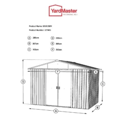 Yardmaster 10x13ft Apex Roof Metal Shed -Garden & Outdoors 12809570 1714832954364207