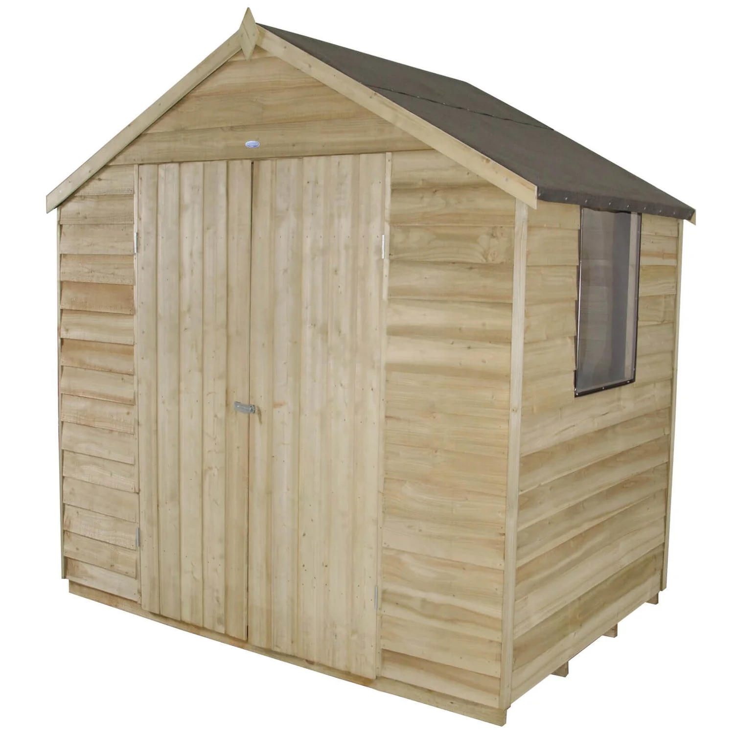 7x5ft Forest Natural Timber Overlap Apex Pressure Treated Wooden Shed 1 7x5ft Forest Natural Timber Overlap Apex Pressure Treated Wooden Shed