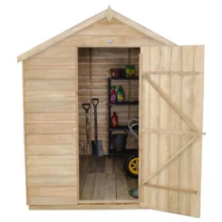 8x6ft Forest Wooden Overlap Pressure Treated Apex Shed -incl. Installation -Garden & Outdoors 12814915 1994845696373485