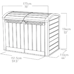 Keter Store It Out Ultra Outdoor Garden Storage Shed - Beige & Brown - 2000L 13 Keter Store It Out Ultra Outdoor Garden Storage Shed - Beige & Brown - 2000L -Garden & Outdoors 12815621 9184833203934891