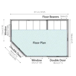 Mercia 11 X 7ft Summerhouse With Side Shed -Garden & Outdoors 12822448 8404884505275306