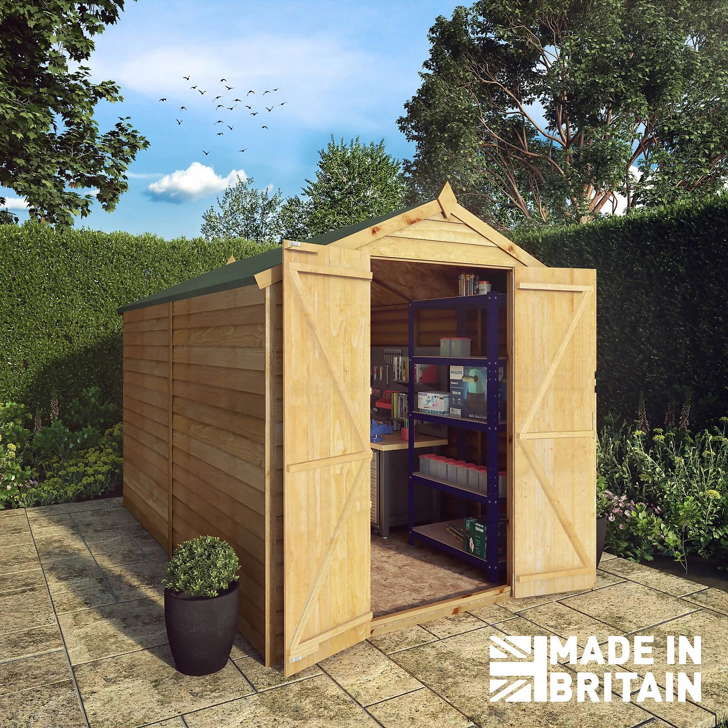 Mercia 10 X 6ft Overlap Apex Windowless Shed - Installation Included 2 Mercia 10 X 6ft Overlap Apex Windowless Shed - Installation Included - Image 2