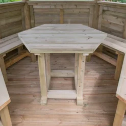 Forest (Installation Included) Thatch Roof Furnished Gazebo - 3.6m - Green -Garden & Outdoors 12823704 1394833218785233