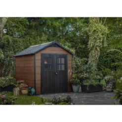 Keter Newton 7.5 X 9ft Outdoor Plastic Garden Storage Shed - Brown 19 Keter Newton 7.5 X 9ft Outdoor Plastic Garden Storage Shed - Brown -Garden & Outdoors 12833042 4094843484755167