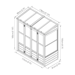 Country Living Durlston 6 X 3ft Traditional Tall Wall Greenhouse Painted + Installation - Thorpe Towers -Garden & Outdoors 12881655 1654843878365241