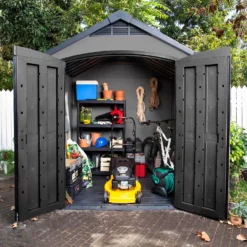 Keter Premier 7 X 7ft Outdoor Garden Apex Storage Shed - Grey -Garden & Outdoors 12882034 9565036180690085