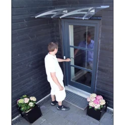 None Cambridge 1200X700 Silver Door Canopy -Garden & Outdoors 12882255 2994843527512079
