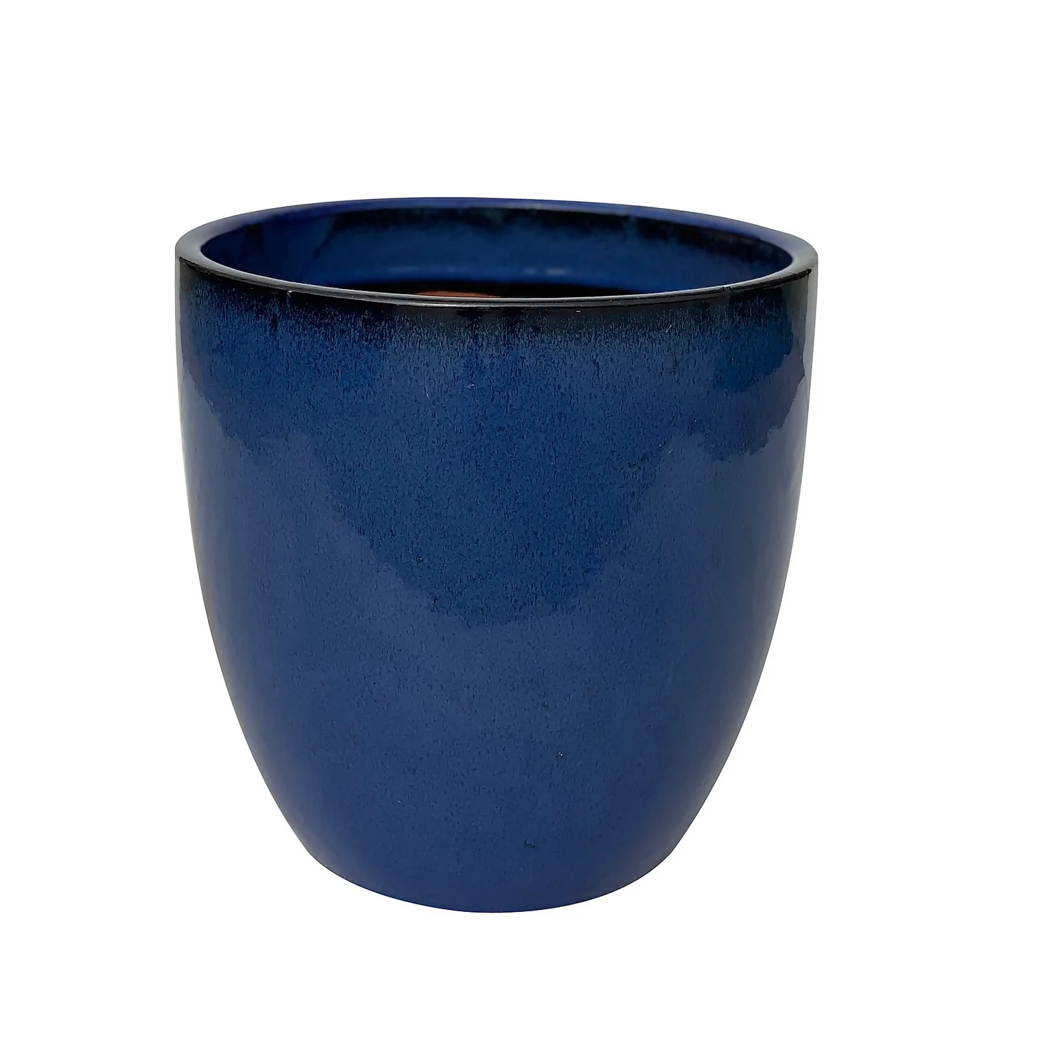 Chiswick Egg Imperial Terracotta Pot In Blue - 27cm 1 Chiswick Egg Imperial Terracotta Pot In Blue - 27cm