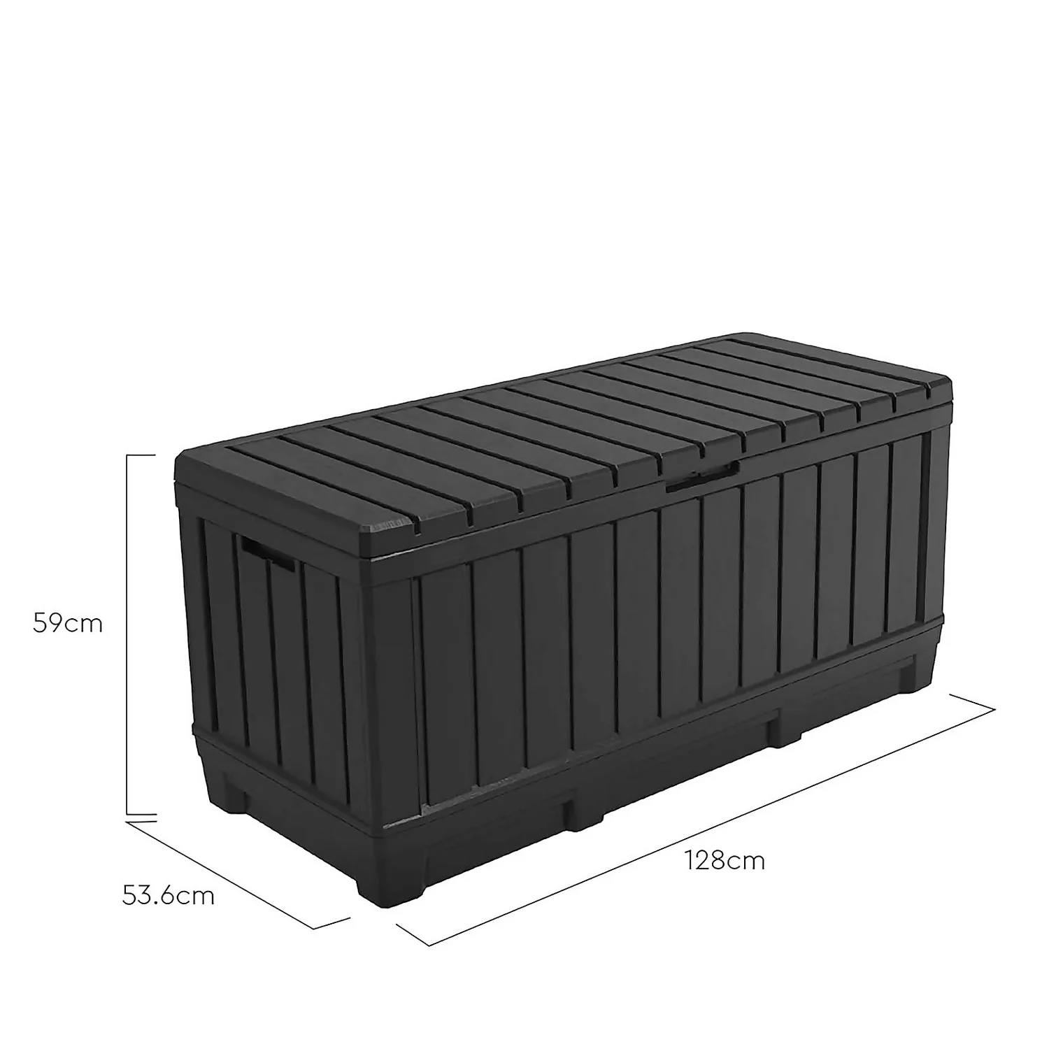 Keter Kentwood Outdoor Garden Storage Box 350L - Graphite 7 Keter Kentwood Outdoor Garden Storage Box 350L - Graphite - Image 7