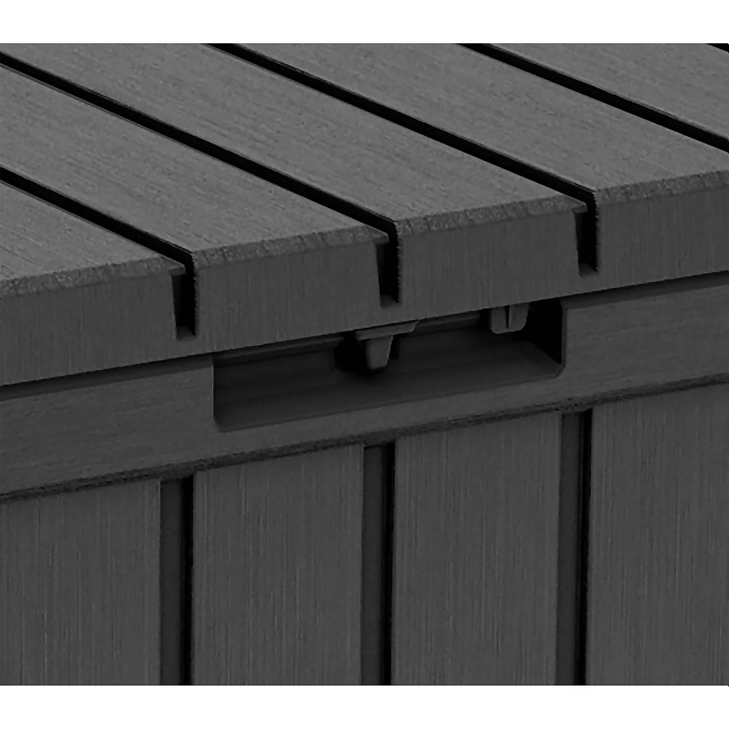 Keter Kentwood Outdoor Garden Storage Box 350L - Graphite 5 Keter Kentwood Outdoor Garden Storage Box 350L - Graphite - Image 5
