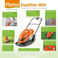 Flymo 1800W EasiGlide Electric Hover Lawn Mower - 36cm 15 Flymo 1800W EasiGlide Electric Hover Lawn Mower - 36cm -Garden & Outdoors 12885898 1874843592684055