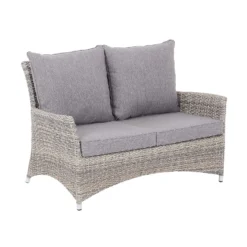 Florence 4 Seater Grey Rattan Garden Sofa Set -Garden & Outdoors 12887803 1054843689611178