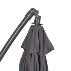 3m Overhanging Parasol - Dark Grey -Garden & Outdoors 12888567 1604966185535941