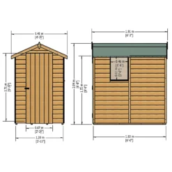 Shire 6 X 4ft Shed Shetland Shiplap -Garden & Outdoors 13082805 1864862497293978