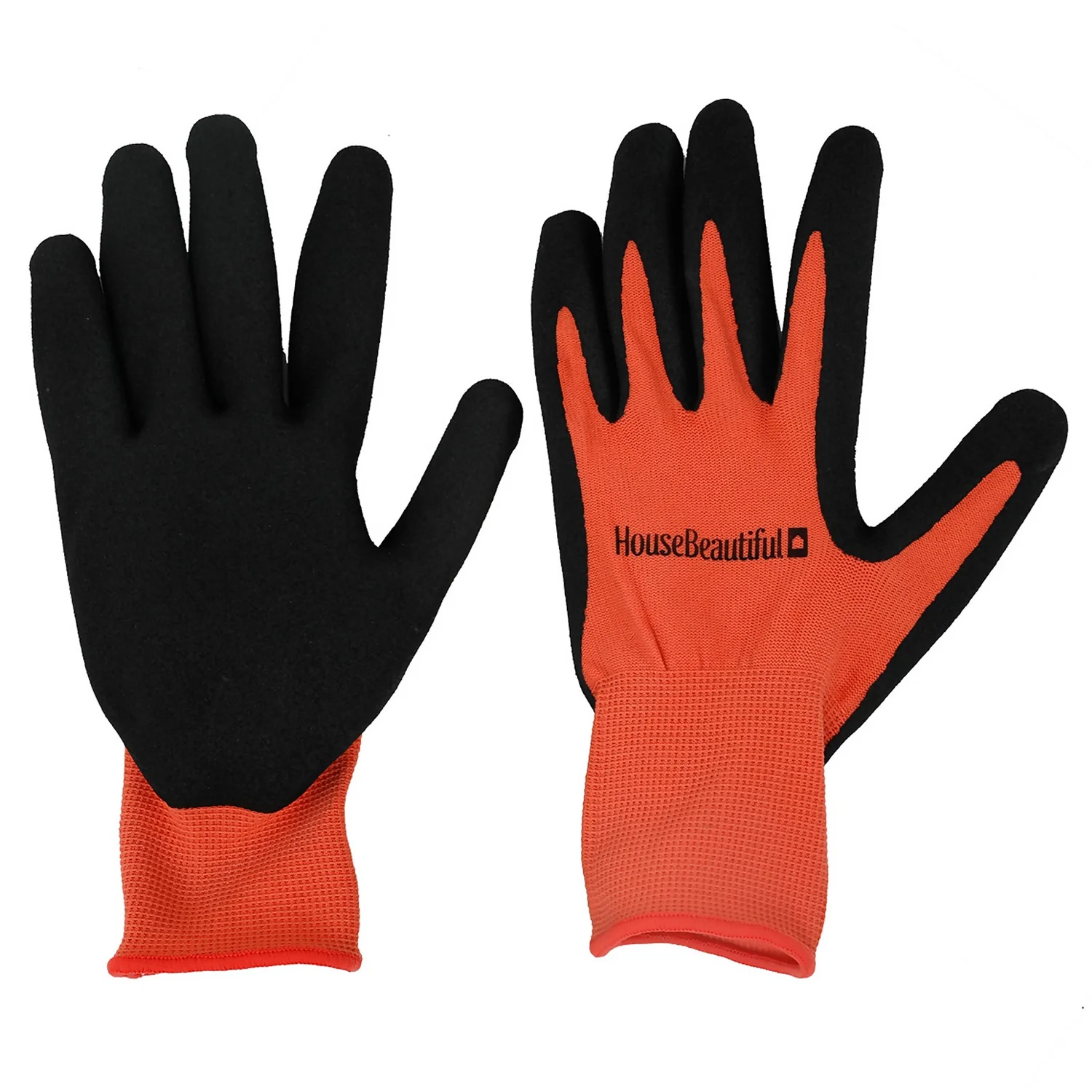 House Beautiful Gardening Gloves - Orange & Black 1 House Beautiful Gardening Gloves - Orange & Black