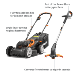 WORX 40V WG927E Cordless Lawn Mower & Trimmer Twin Pack - 34cm -Garden & Outdoors 13280772 9464944645645159