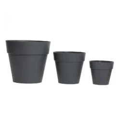 Soho Contemporary Grey Planter - 20cm -Garden & Outdoors 13297716 8424932211163685