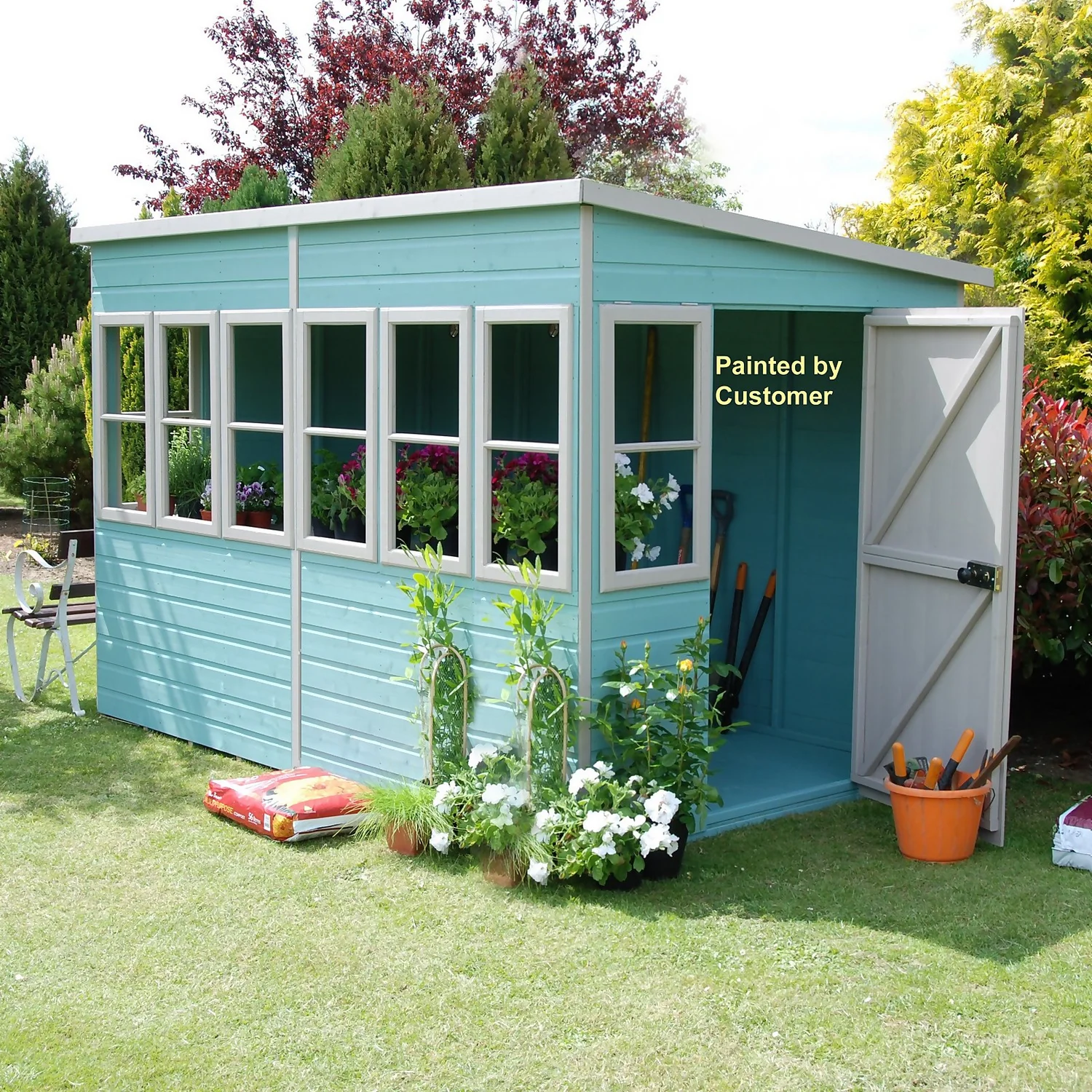 Shire 10 X 8ft Sun Pent Shed 2 Shire 10 X 8ft Sun Pent Shed - Image 2
