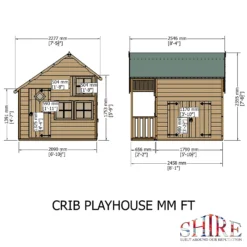 Shire 6 X 8ft Crib Kids Wooden Playhouse -Garden & Outdoors 13505345 1044931991880098