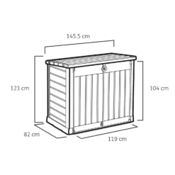 Keter Store It Out Ace Outdoor Garden Storage Shed 1200L - Grey / Graphite -Garden & Outdoors 13531577 1964925770704849