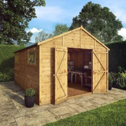 Mercia 14ft X 10ft Premium Shiplap Modular Workshop Shed - Including Installation -Garden & Outdoors 13555755 1074949337172656