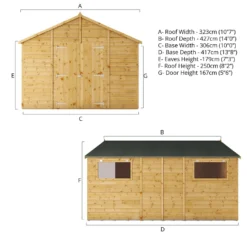Mercia 14ft X 10ft Premium Shiplap Modular Workshop Shed -Garden & Outdoors 13555756 1514949335122564