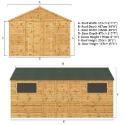 Mercia 16ft X 10ft Premium Shiplap Modular Workshop Shed -Garden & Outdoors 13555762 8434949335634613