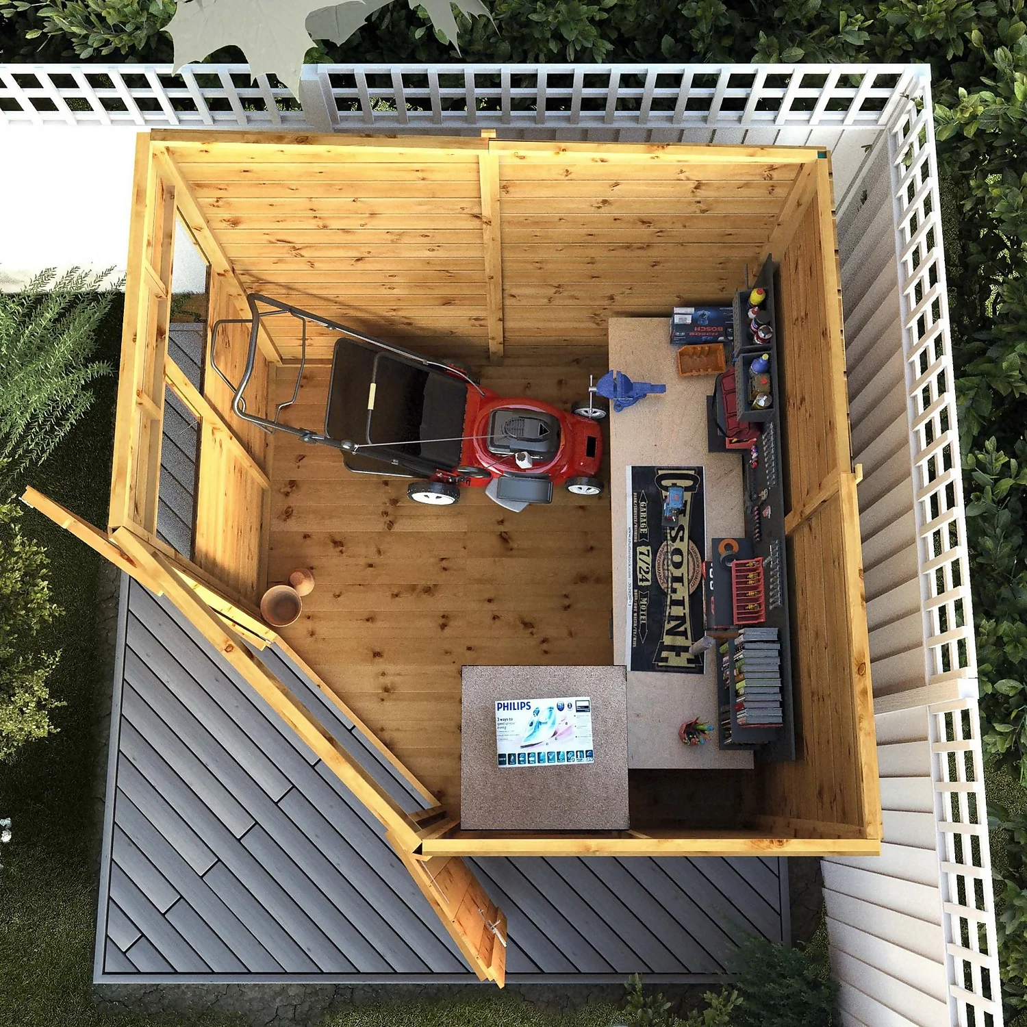 Mercia 7ft X 7ft Premium Shiplap Corner Shed - Including Installation 10 Mercia 7ft X 7ft Premium Shiplap Corner Shed - Including Installation - Image 10