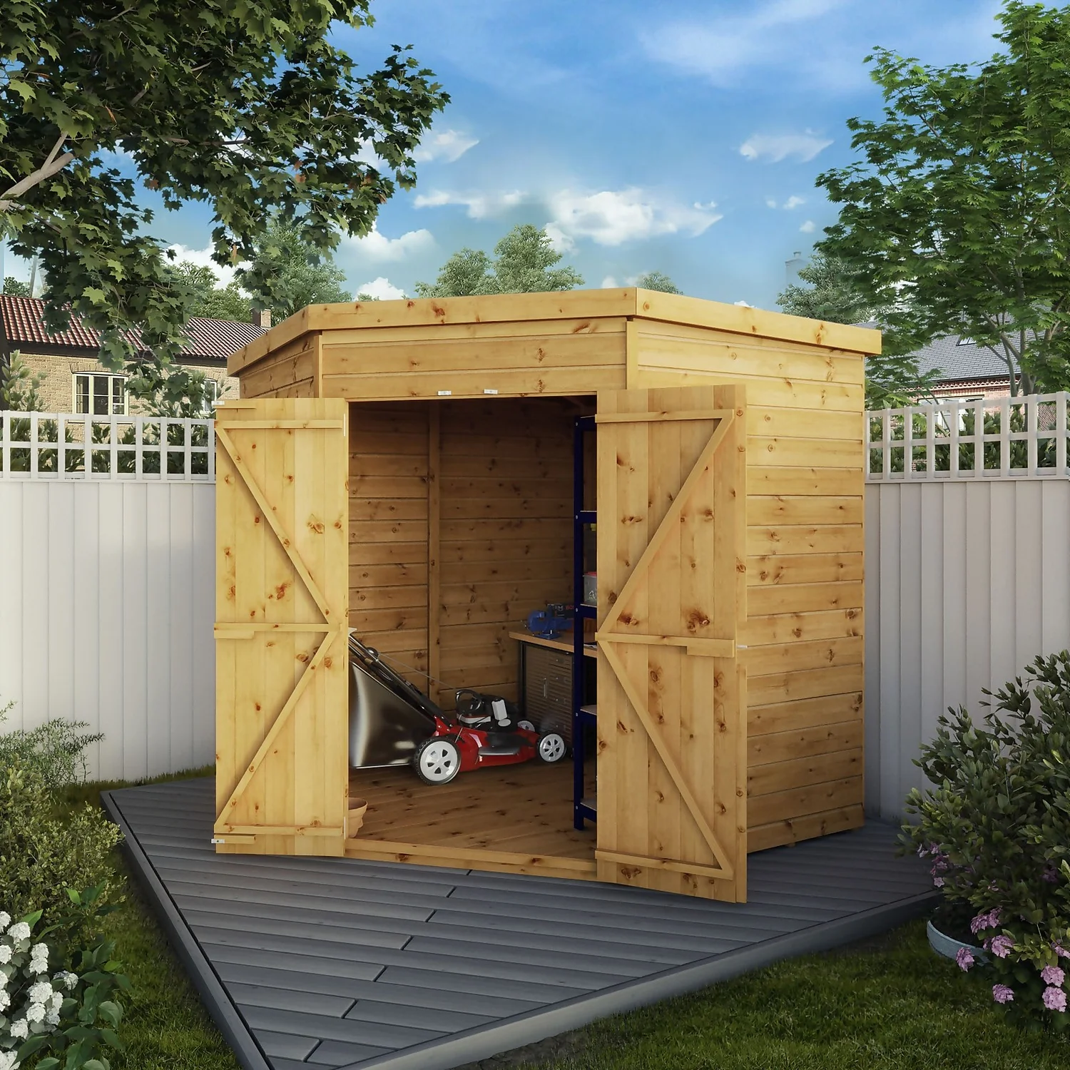 Mercia 7ft X 7ft Premium Shiplap Corner Shed - Including Installation 9 Mercia 7ft X 7ft Premium Shiplap Corner Shed - Including Installation - Image 9