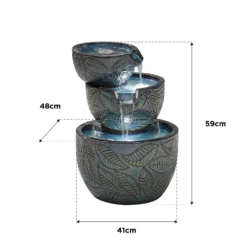 Stylish Fountain Fossil Leaf Water Feature With LEDs -Garden & Outdoors 13846049 1804962028377735