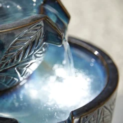 Stylish Fountain Fossil Leaf Water Feature With LEDs -Garden & Outdoors 13846049 9274962028283796