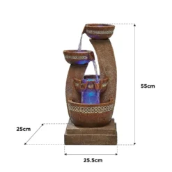 Stylish Fountain Azure Columns Water Feature With LEDs -Garden & Outdoors 13846050 1534978881017244