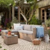 Alexandria Rattan Effect Garden Corner Sofa Set