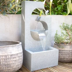 Stylish Fountain Ango Falls Garden Water Feature With LEDs -Garden & Outdoors 13947169 4305005844444559