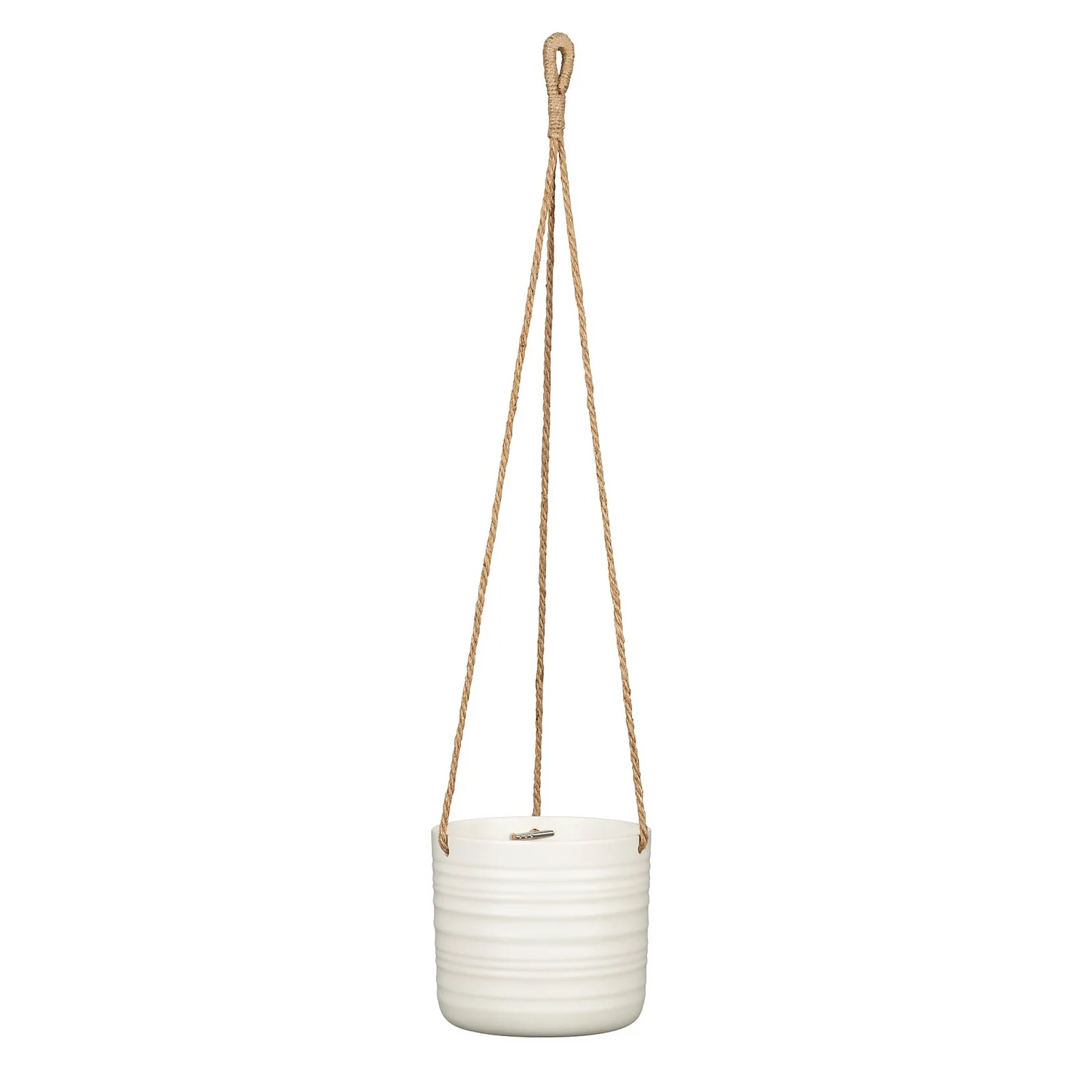 Scheurich Ripple Indoor Hanging Pot White 17cm 1 Scheurich Ripple Indoor Hanging Pot White 17cm