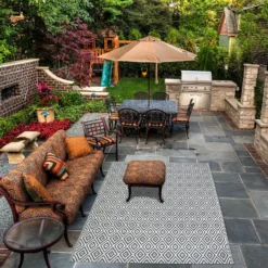 Homebase Outdoor Rug - Grey 120x180cm 5 Homebase Outdoor Rug - Grey 120x180cm -Garden & Outdoors 13953335 3724989199317315