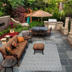 Homebase Outdoor Rug - Grey 160x230cm -Garden & Outdoors 13953337 9194989199353489