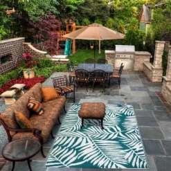 Homebase Outdoor Rug - Teal 240x300cm -Garden & Outdoors 13953341 5824989199463133