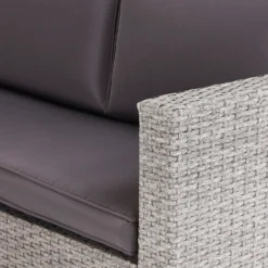 Alexandria Rattan Effect Garden Corner Sofa Set - Ash Grey -Garden & Outdoors 13971225 1225022704599182