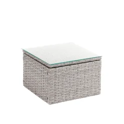 Alexandria Rattan Effect Garden Corner Sofa Set - Ash Grey -Garden & Outdoors 13971225 7715022704506515