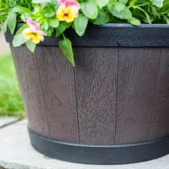 Banded Whiskey Barrel Planter - 39cm -Garden & Outdoors 13973620 1815011238806656