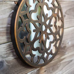 Round Laser Cut Outdoor Mirror 35cm - Bronze -Garden & Outdoors 13981008 1435005835489778