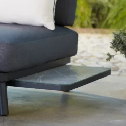 Heba Grey Metal Garden Corner Sofa Set -Garden & Outdoors 14005702 1595022704432172