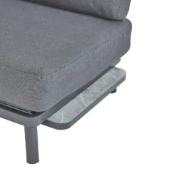 Heba Grey Metal Garden Corner Sofa Set -Garden & Outdoors 14005702 4265022704746602