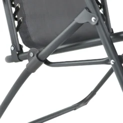 Grey Reclining Sun Lounger -Garden & Outdoors 14005765 5105018249936412
