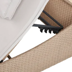 Natural Folding Rattan Sun Lounger -Garden & Outdoors 14005776 2015022649763655