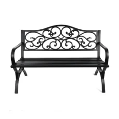 Ornate Metal Garden Bench
