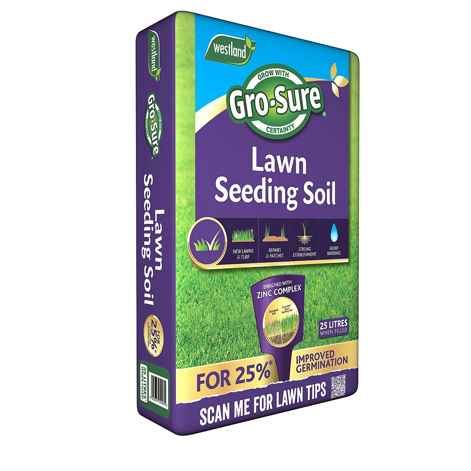Gro-Sure Lawn Seeding Soil 25L 1 Gro-Sure Lawn Seeding Soil 25L